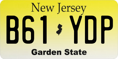 NJ license plate B61YDP