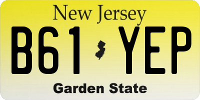 NJ license plate B61YEP