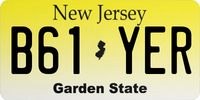 NJ license plate B61YER