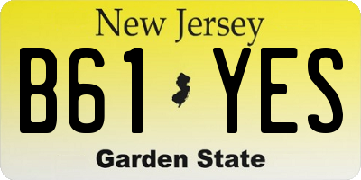 NJ license plate B61YES