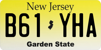 NJ license plate B61YHA