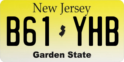 NJ license plate B61YHB