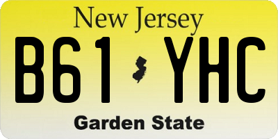 NJ license plate B61YHC
