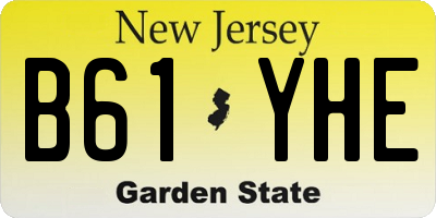 NJ license plate B61YHE