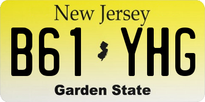 NJ license plate B61YHG