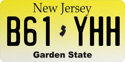 NJ license plate B61YHH