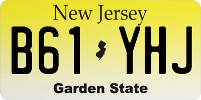 NJ license plate B61YHJ