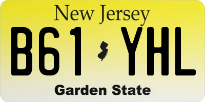 NJ license plate B61YHL