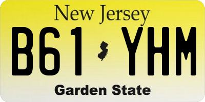 NJ license plate B61YHM
