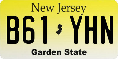 NJ license plate B61YHN
