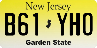 NJ license plate B61YHO