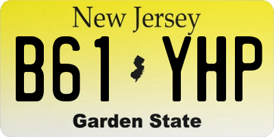 NJ license plate B61YHP