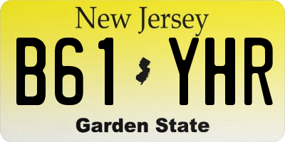 NJ license plate B61YHR