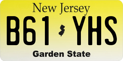 NJ license plate B61YHS