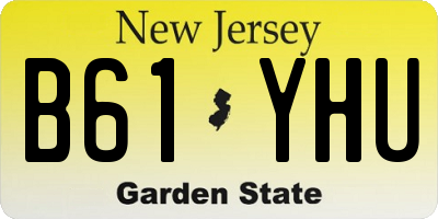 NJ license plate B61YHU