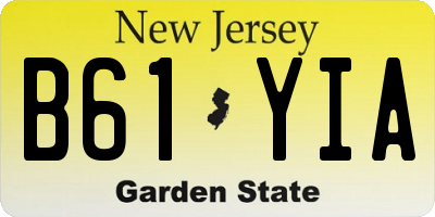 NJ license plate B61YIA