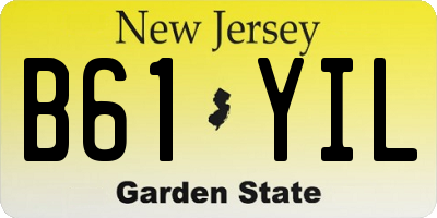 NJ license plate B61YIL