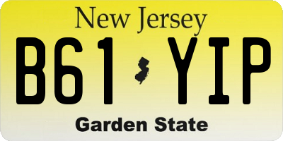 NJ license plate B61YIP