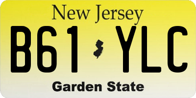 NJ license plate B61YLC