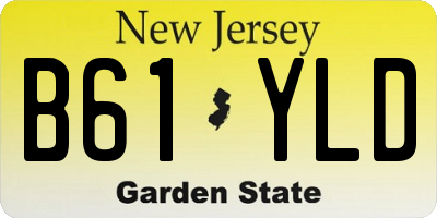 NJ license plate B61YLD