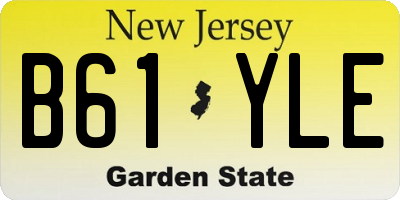 NJ license plate B61YLE
