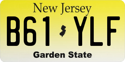 NJ license plate B61YLF
