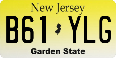 NJ license plate B61YLG