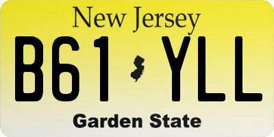 NJ license plate B61YLL