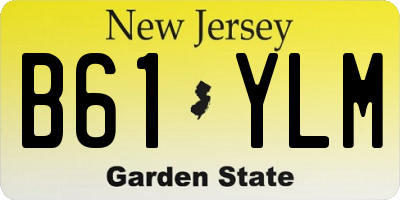 NJ license plate B61YLM