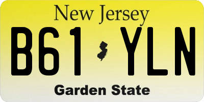 NJ license plate B61YLN