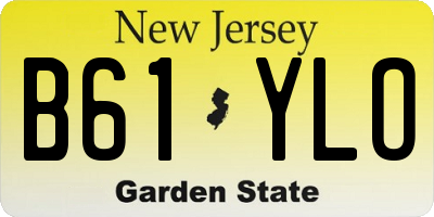 NJ license plate B61YLO