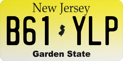 NJ license plate B61YLP