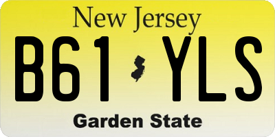 NJ license plate B61YLS