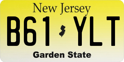 NJ license plate B61YLT