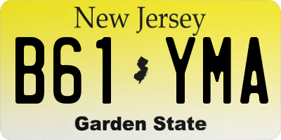 NJ license plate B61YMA