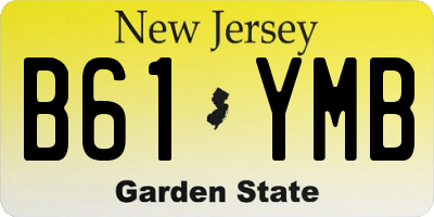 NJ license plate B61YMB