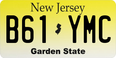 NJ license plate B61YMC