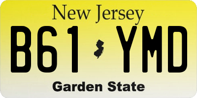 NJ license plate B61YMD