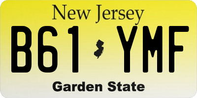 NJ license plate B61YMF