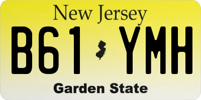NJ license plate B61YMH