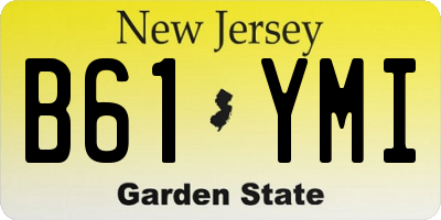 NJ license plate B61YMI