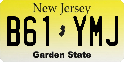 NJ license plate B61YMJ