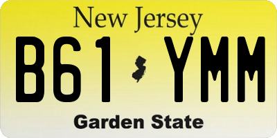 NJ license plate B61YMM