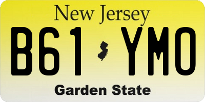 NJ license plate B61YMO