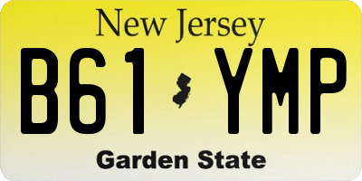 NJ license plate B61YMP