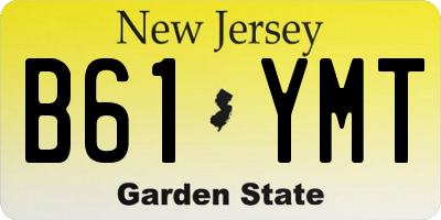 NJ license plate B61YMT