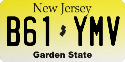 NJ license plate B61YMV