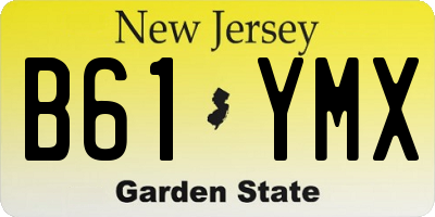 NJ license plate B61YMX
