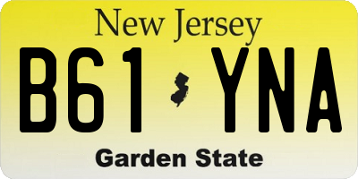 NJ license plate B61YNA