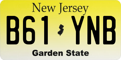 NJ license plate B61YNB